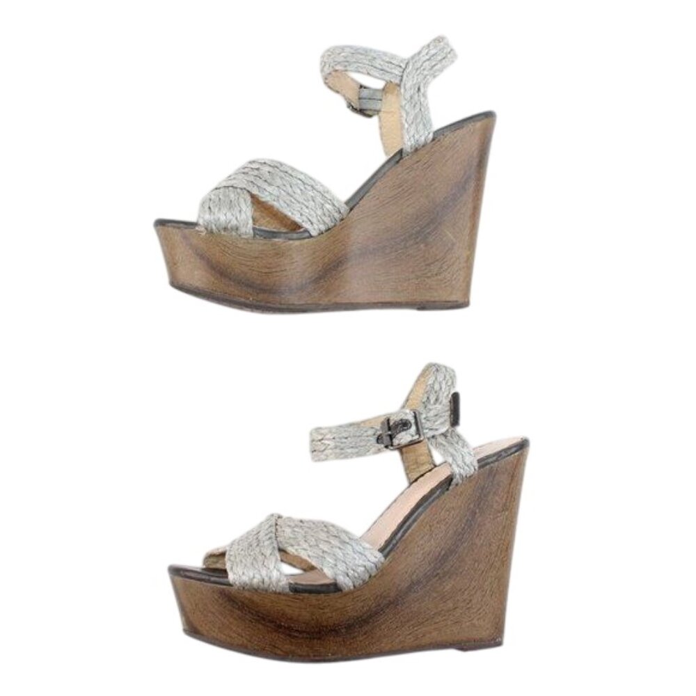 Madison By Shoedazzle Women"s Sz 8 Open Toe Woven Strappy Platform Sandals - Picture 8 of 12
